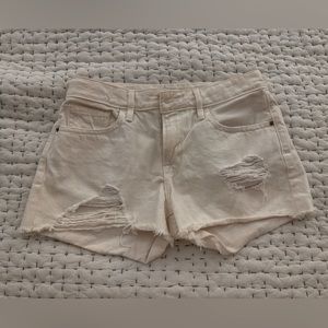 Frame denim white jean shorts size 25